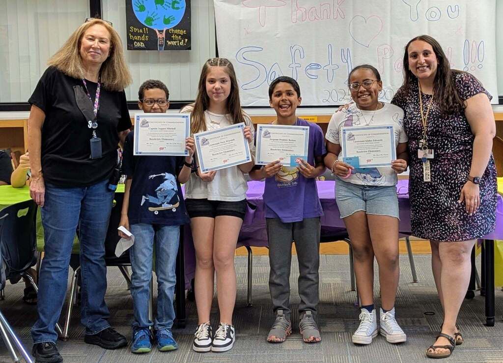 Safety Patrol students at Beechview pictured with their awards for their work during the school year.