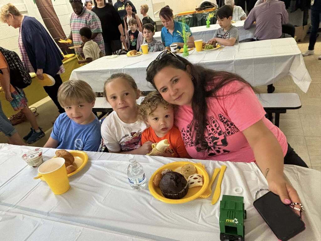 Staff and volunteers pictured at the Beechview Volunteer celebration luncheon at the end of the school year.