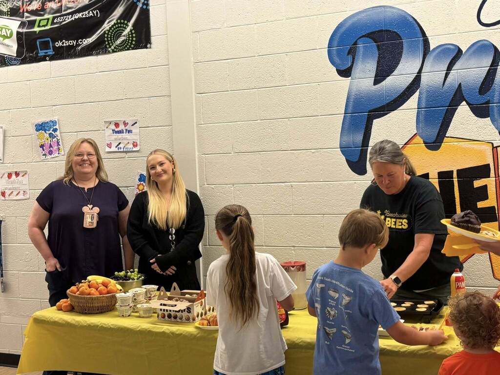 Staff and volunteers pictured at the Beechview Volunteer celebration luncheon at the end of the school year.