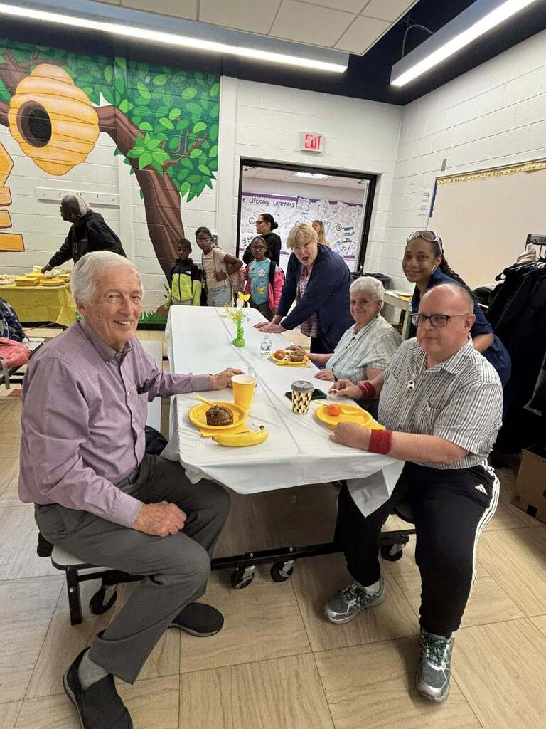Staff and volunteers pictured at the Beechview Volunteer celebration luncheon at the end of the school year.