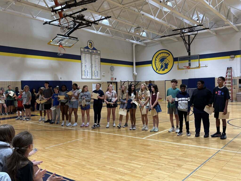 Farmington Junior Honor Society members who maintained a high GPA and completed at least 10 hours of community service.