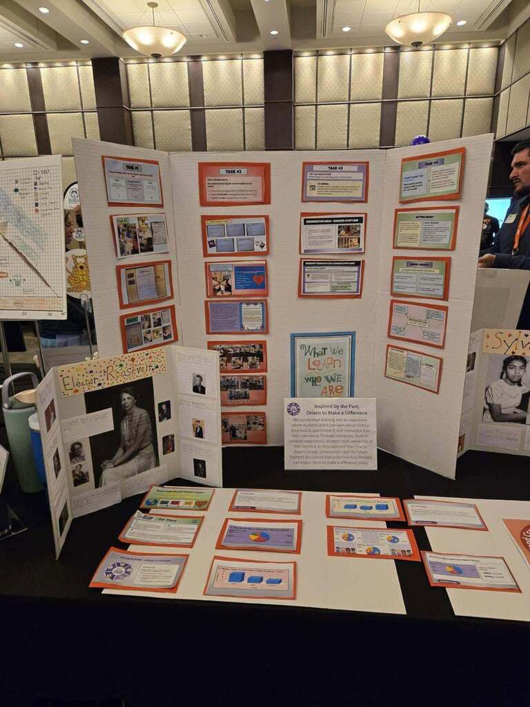 Conference display table with presentation