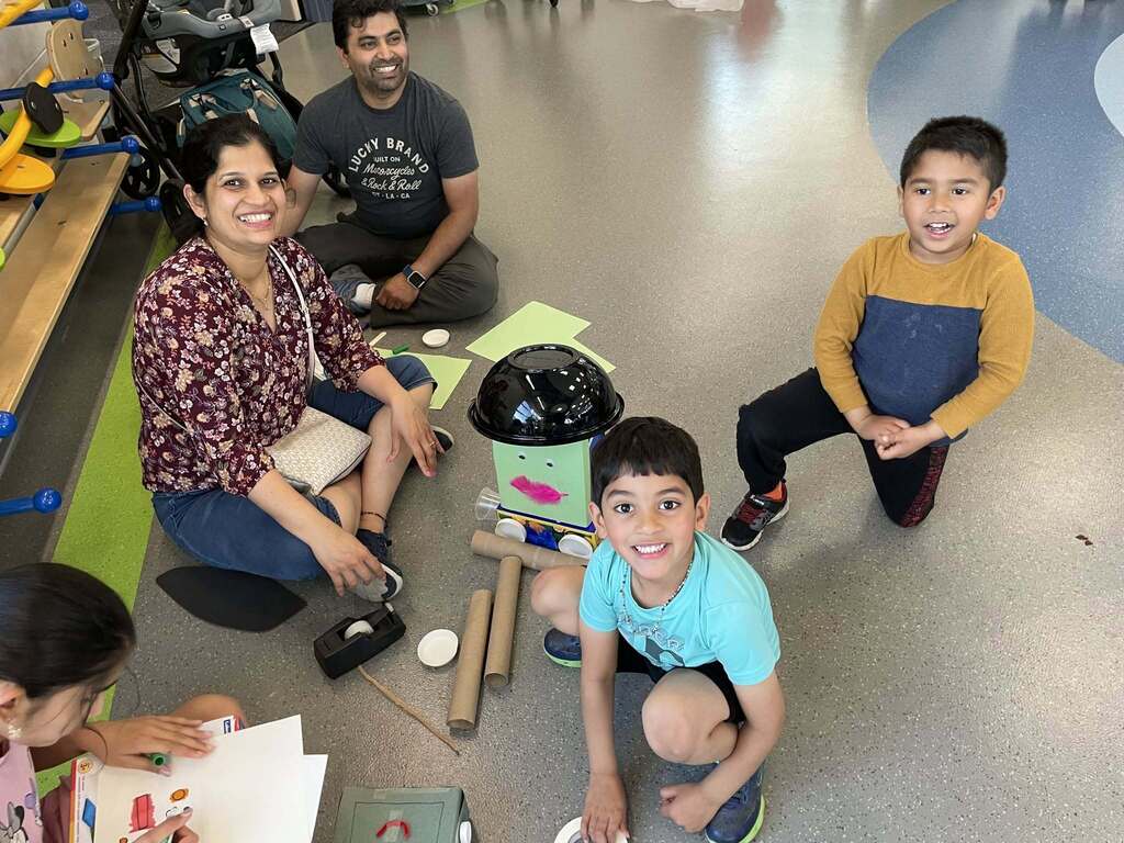 FECC Students with their family at the Science Fair.
