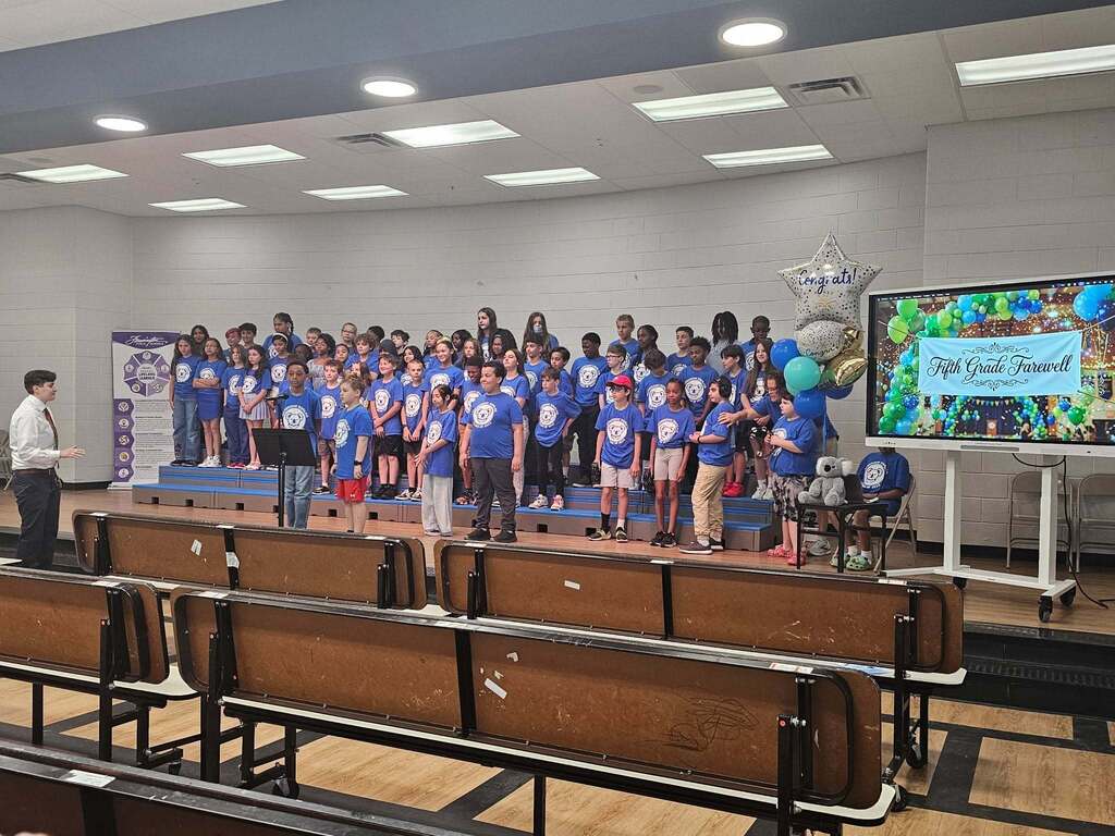 5th graders preforming at Farewell Celebration