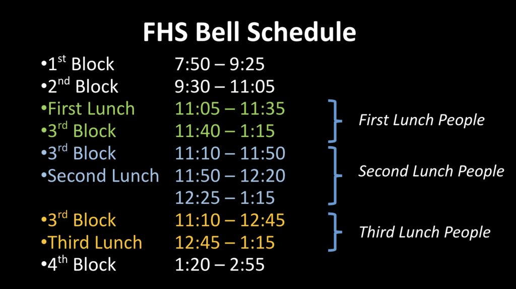 graphic of schedule 