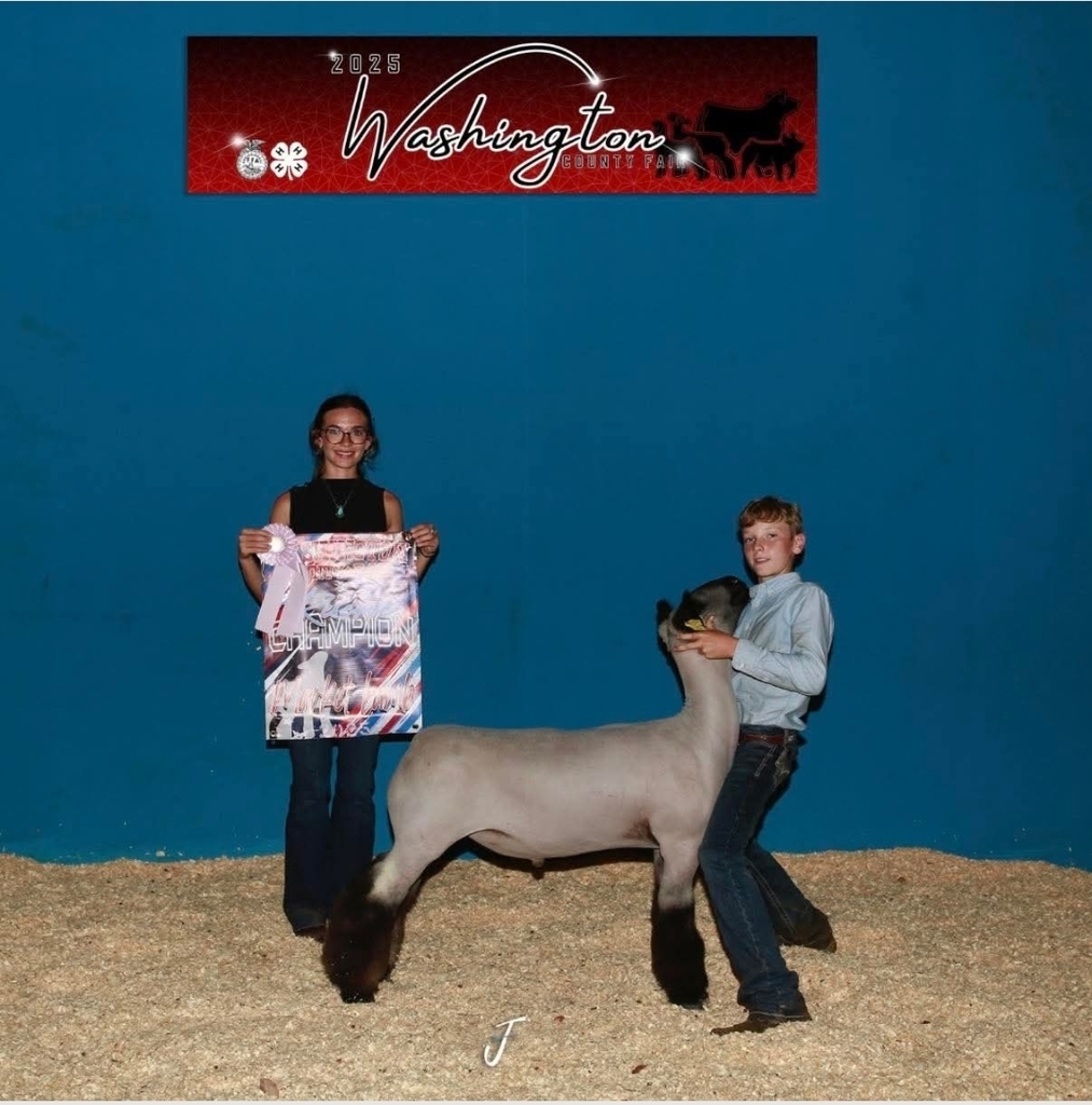 student with livestock