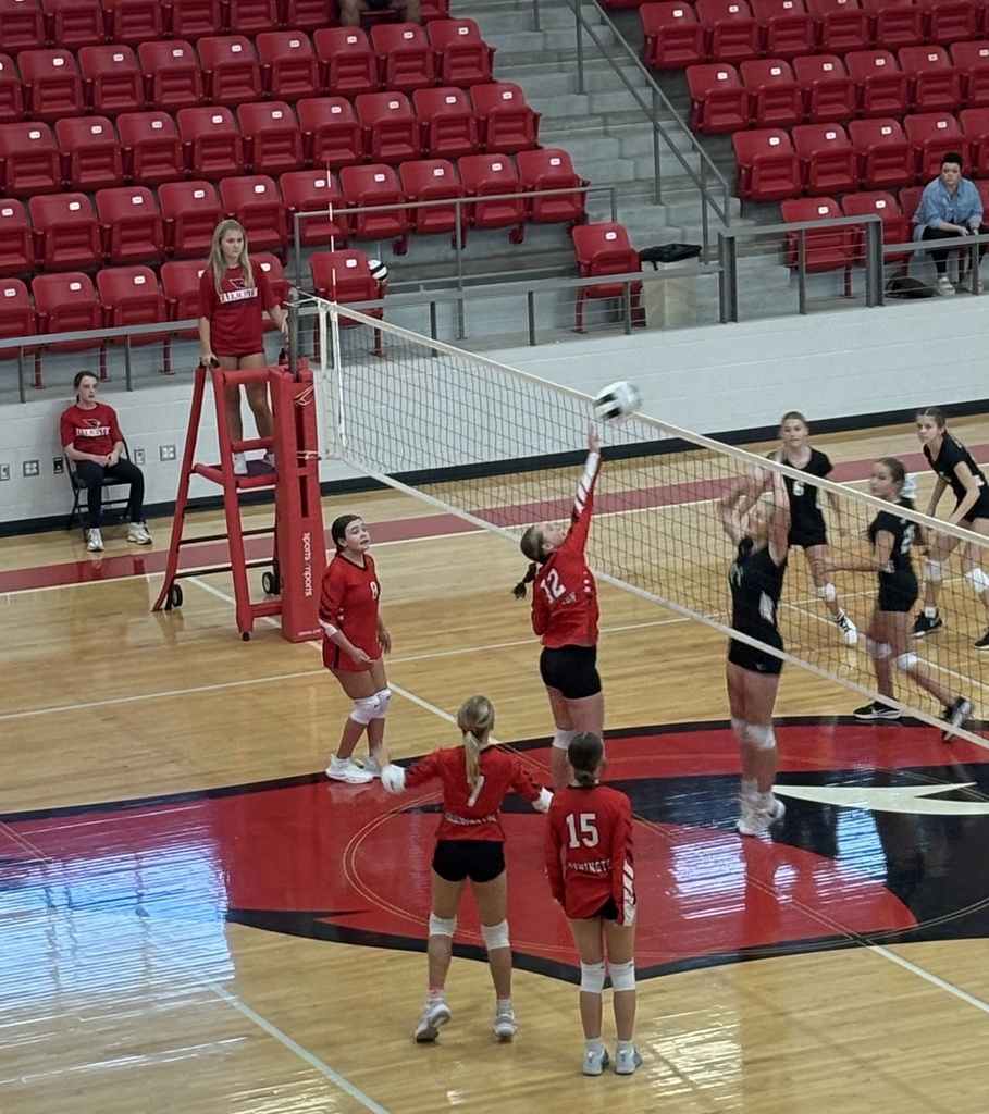 Volleyball player hitting close to the net