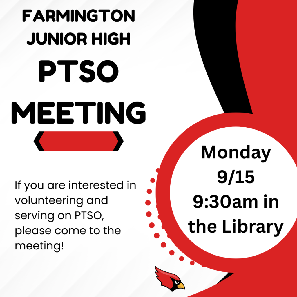 PTSO meeting announcement graphic