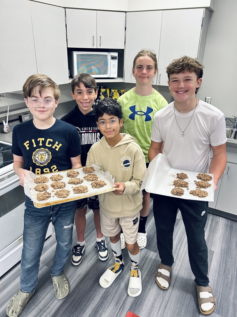 Students in FAC showing off their no bake cookies