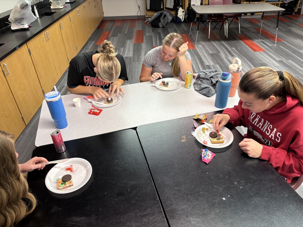 students work on their "cookie cells"