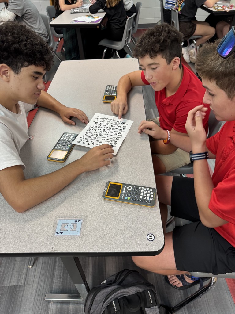 Students working in Algebra 1