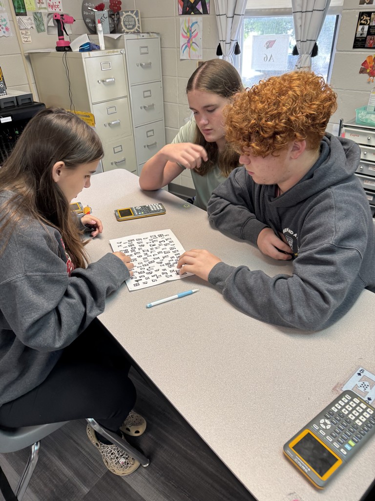 Students working in Algebra 1