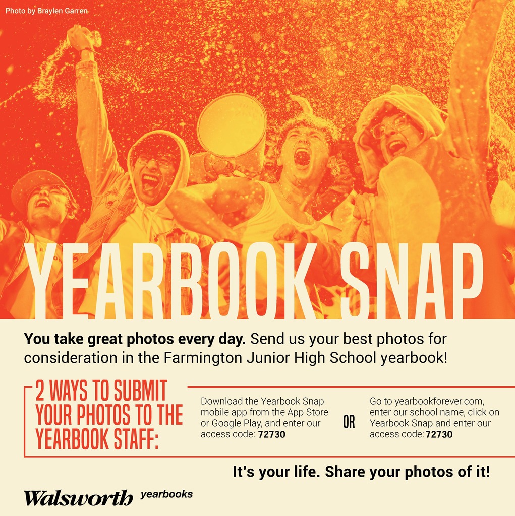 Yearbook Snap information for photo uploads