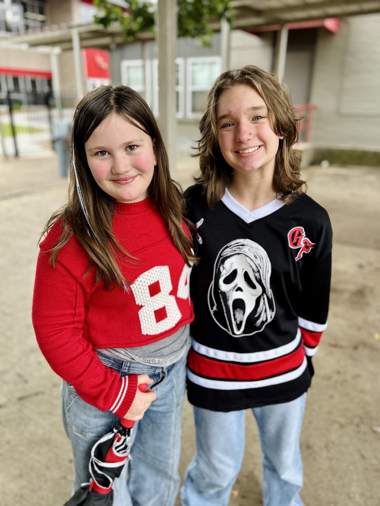 Students wearing jerseys on Jersey Day
