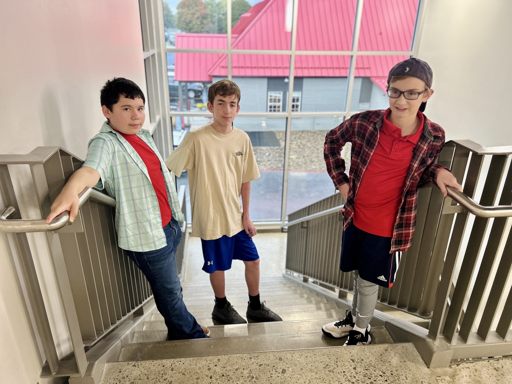 Students dressed up on Adam Sandler day.