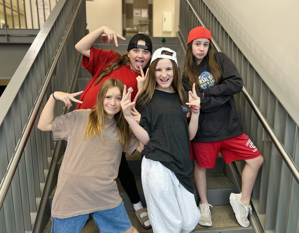 Students dressed up on Adam Sandler day.