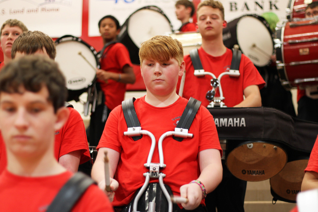 students at FJHS pep rally