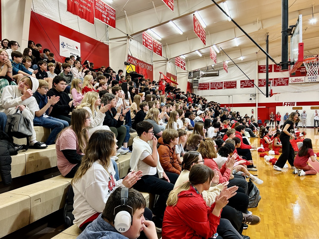 students at FJHS pep rally
