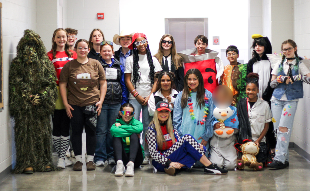 Students dressed up for halloween