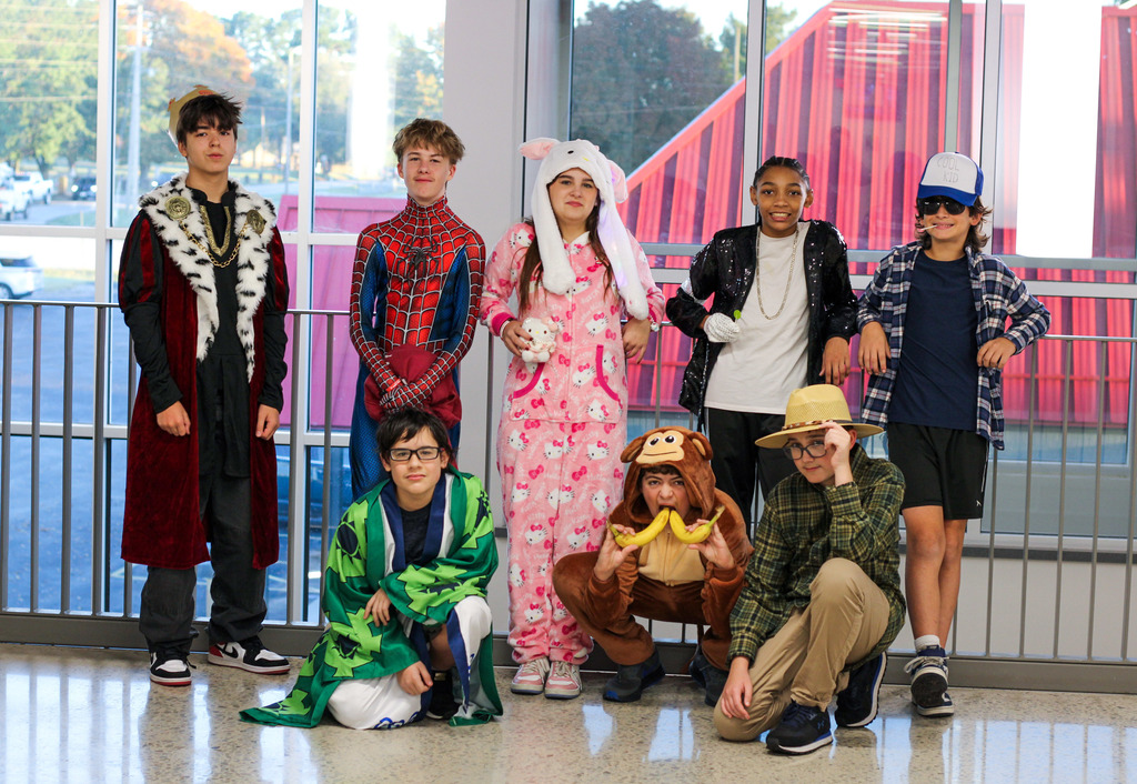 Students dressed up for halloween