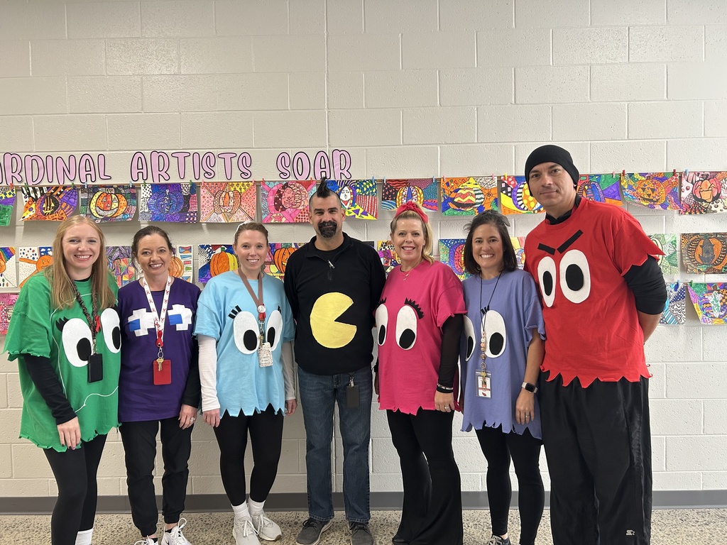Teachers and staff dressed up for halloween