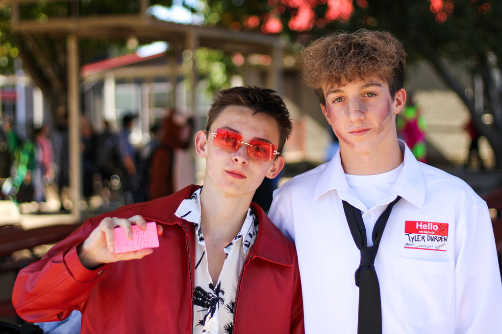 Students dressed up for halloween