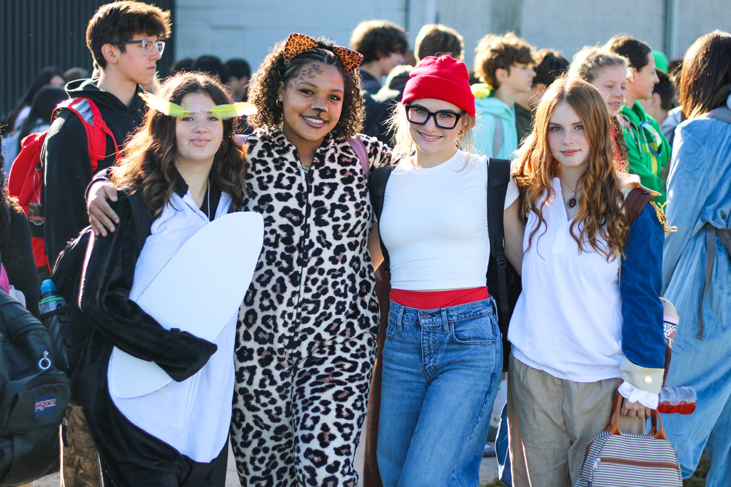 Students dressed up for halloween