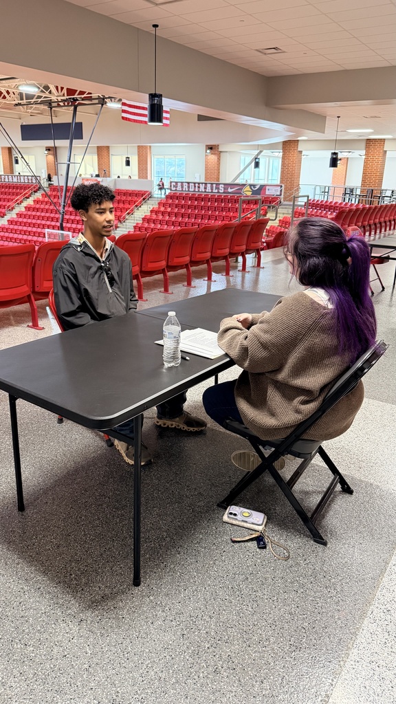 students interviewing