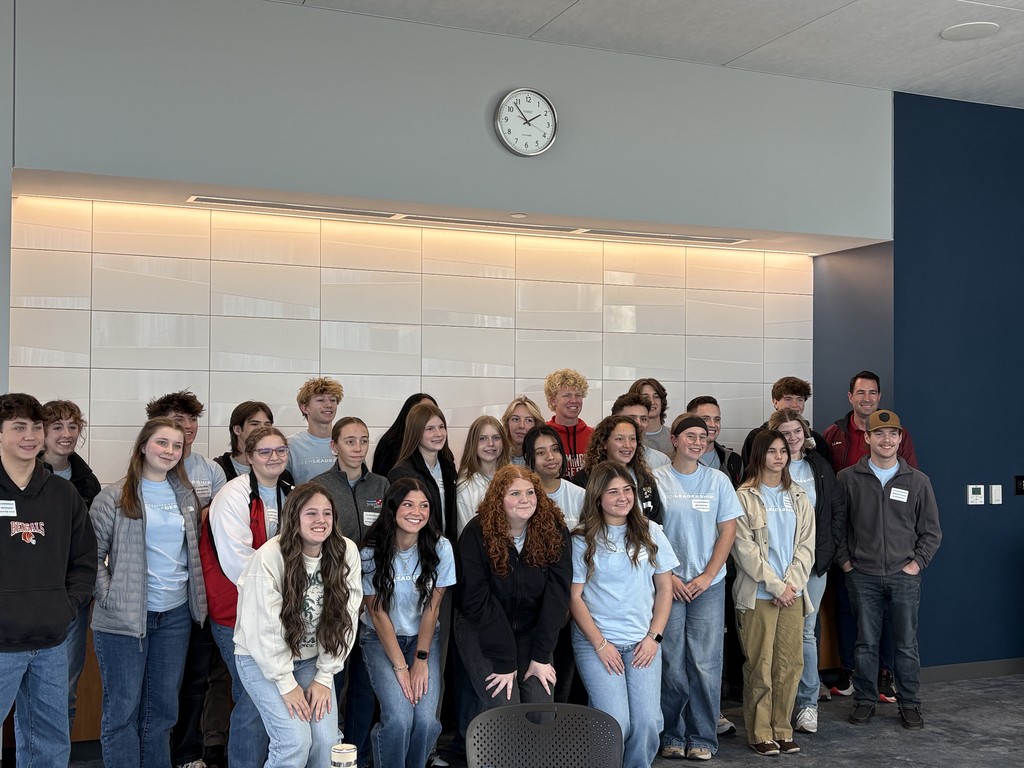 students posing together