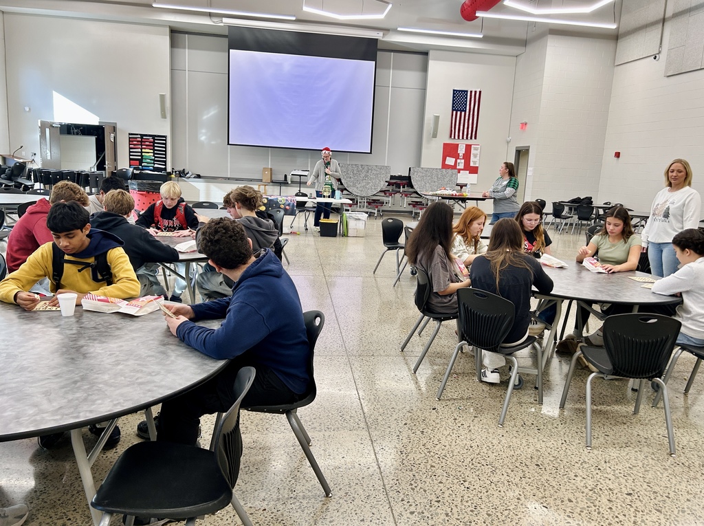 Students playing BINGO at Reward Day