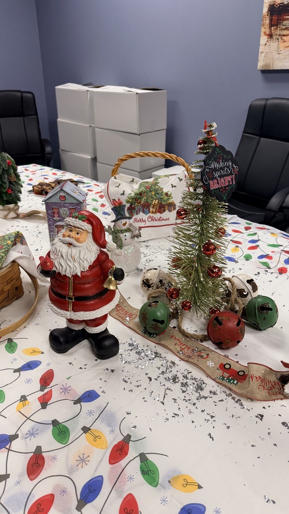 decor and cookies on table