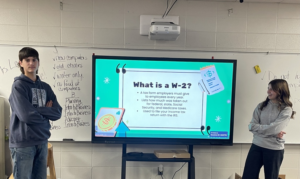 Students presenting in Personal Finance class