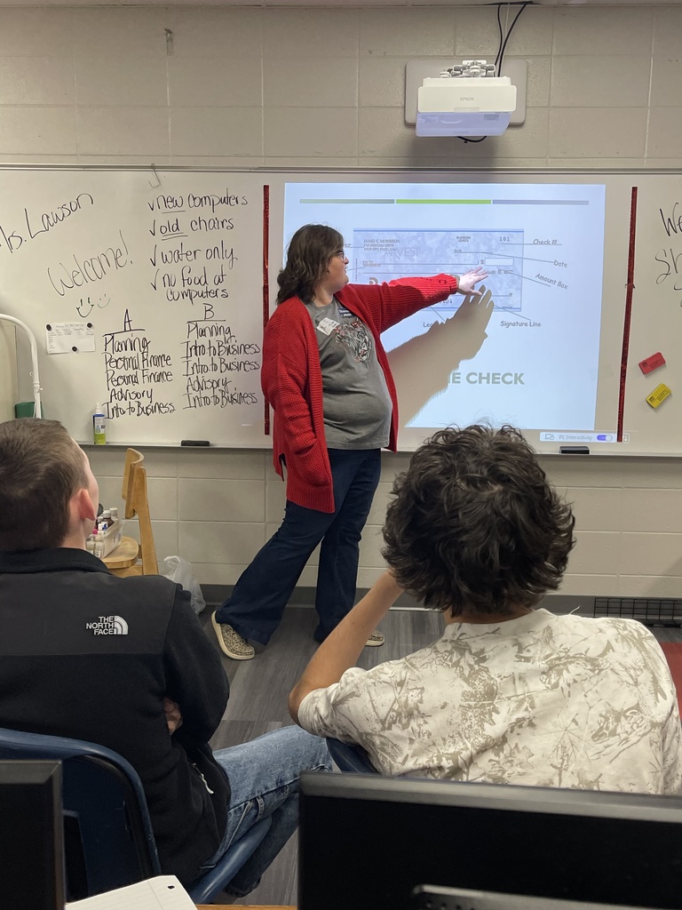 Shannon Sallee of Arvest presents to students