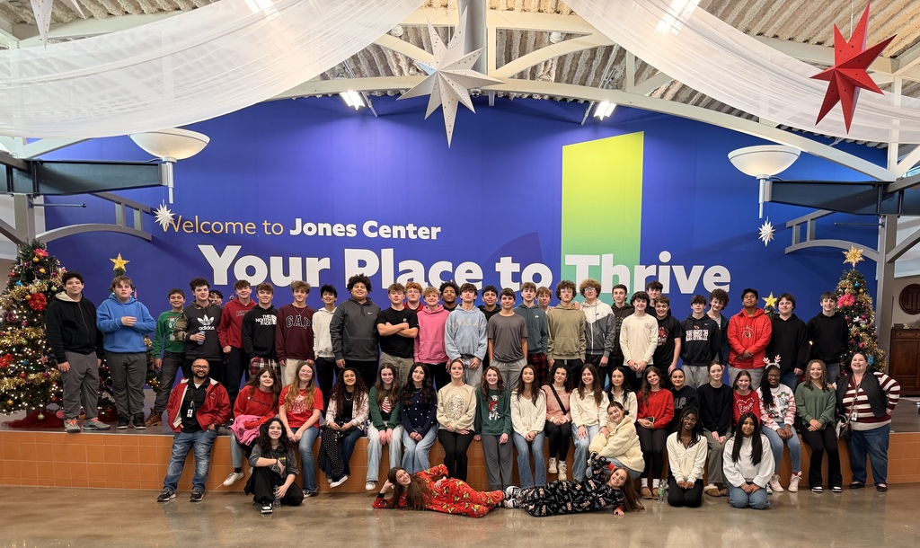 Choir members at the Jones Center posing for group photo