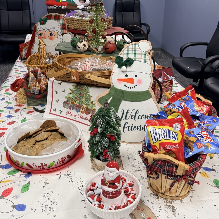 table with snacks on it