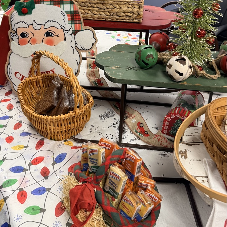 table with snacks on it