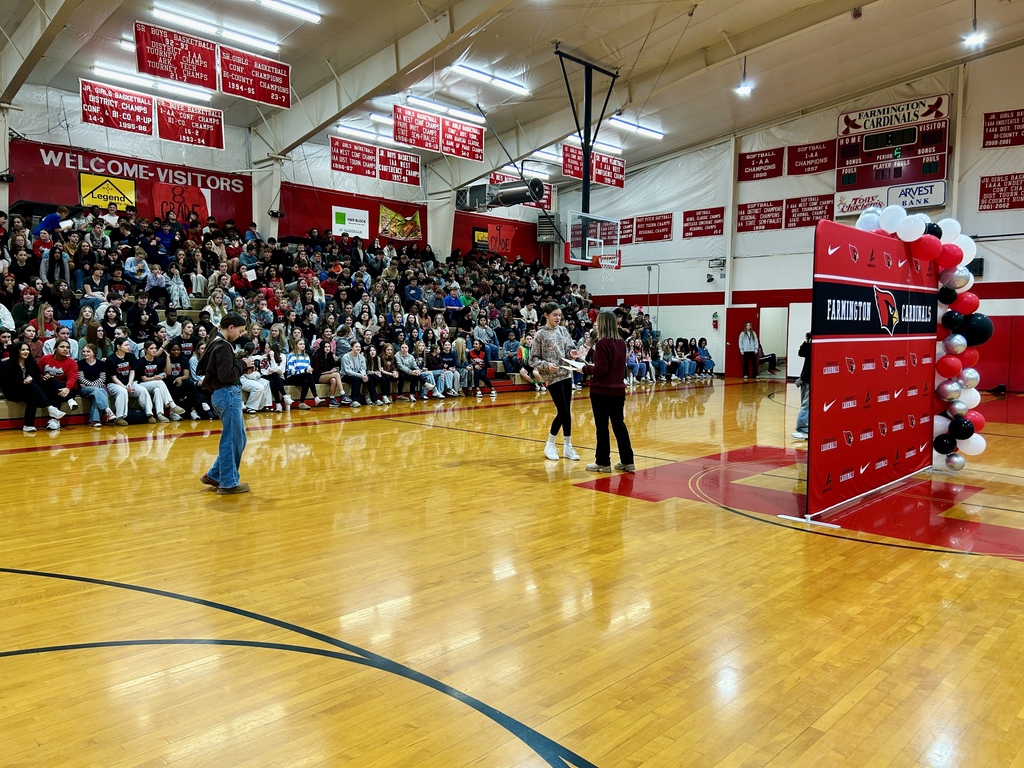 Student receiving an award at the Fall Awards assembly