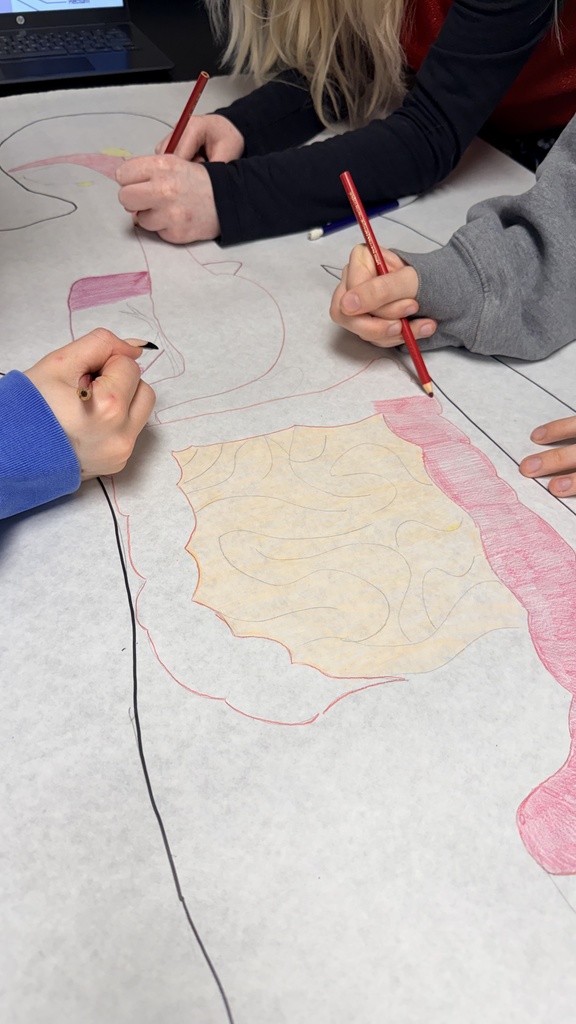 students coloring on paper 