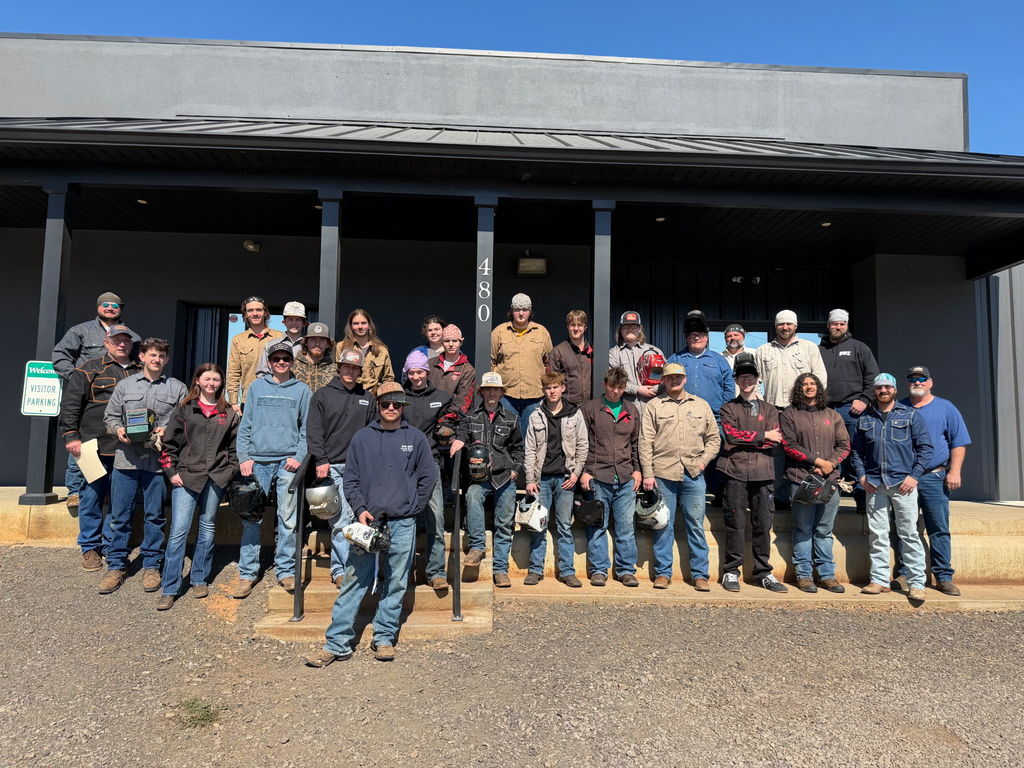 students posing outside