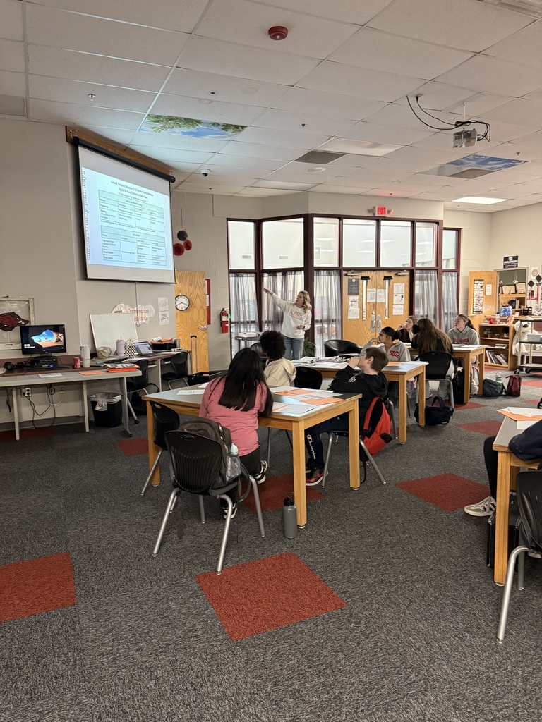 students working at tables