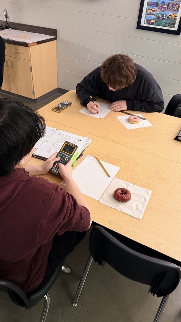 students doing math on a calculator