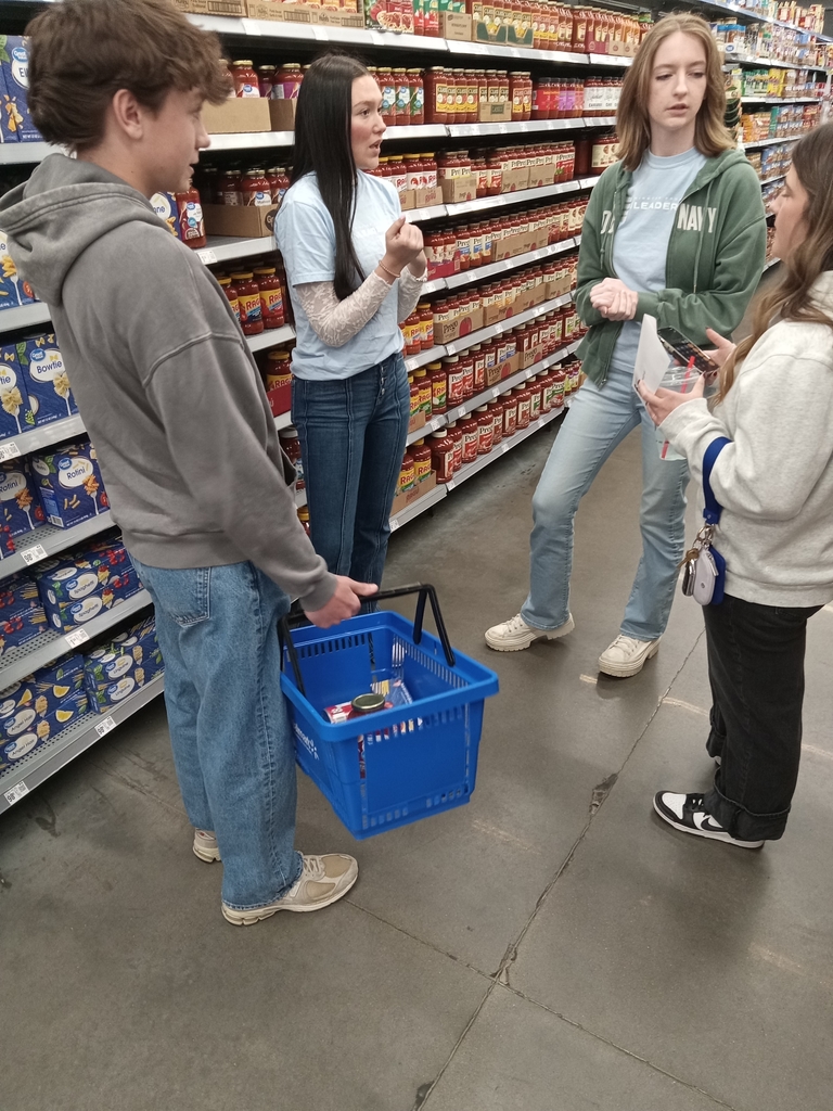 studets shopping in a walmart