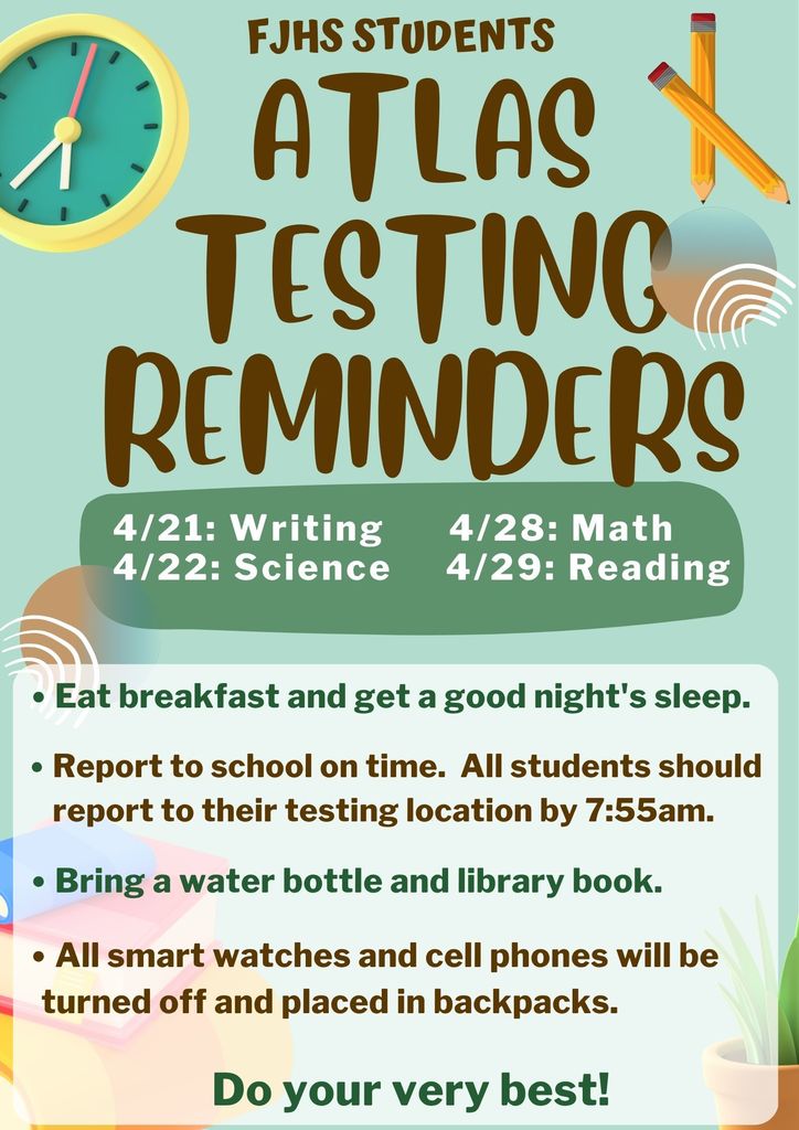 FJHS Atlas Reminder