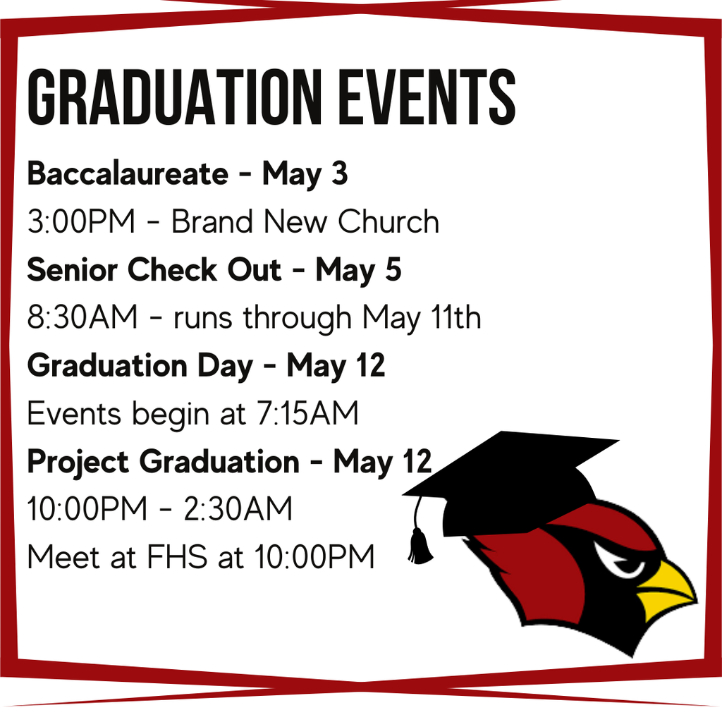 graphic of events & times