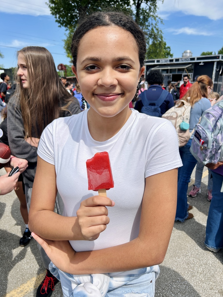 Student with popsicle