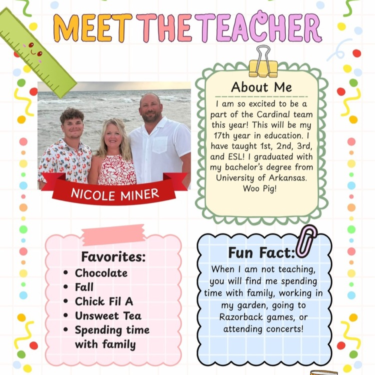 newsletter introducing a new teacher to the district