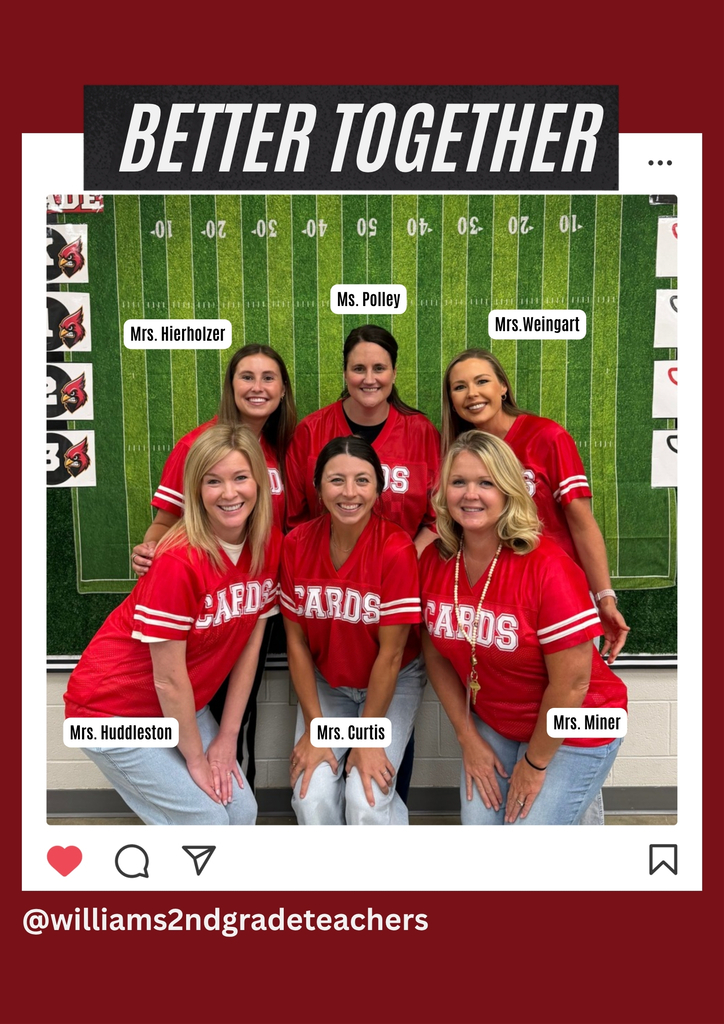 A group of women in red t-shirts, smiling and posing in front of a football field background.