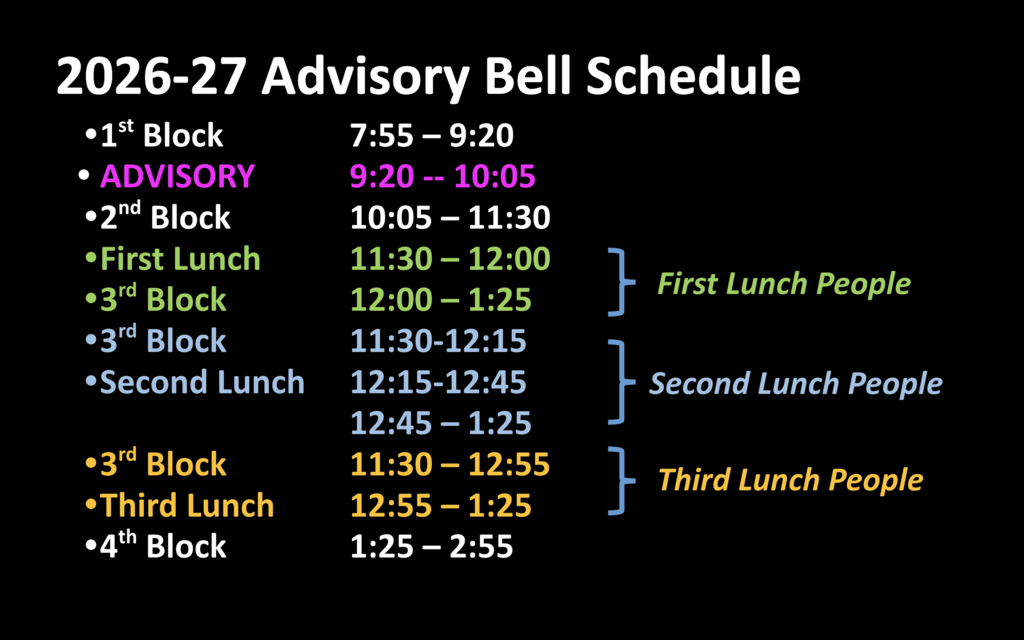 FHS: Advisory Schedule 