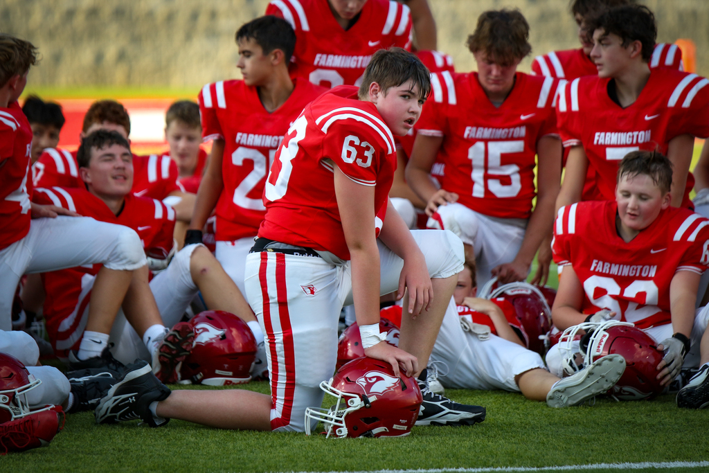 Jr. High football players