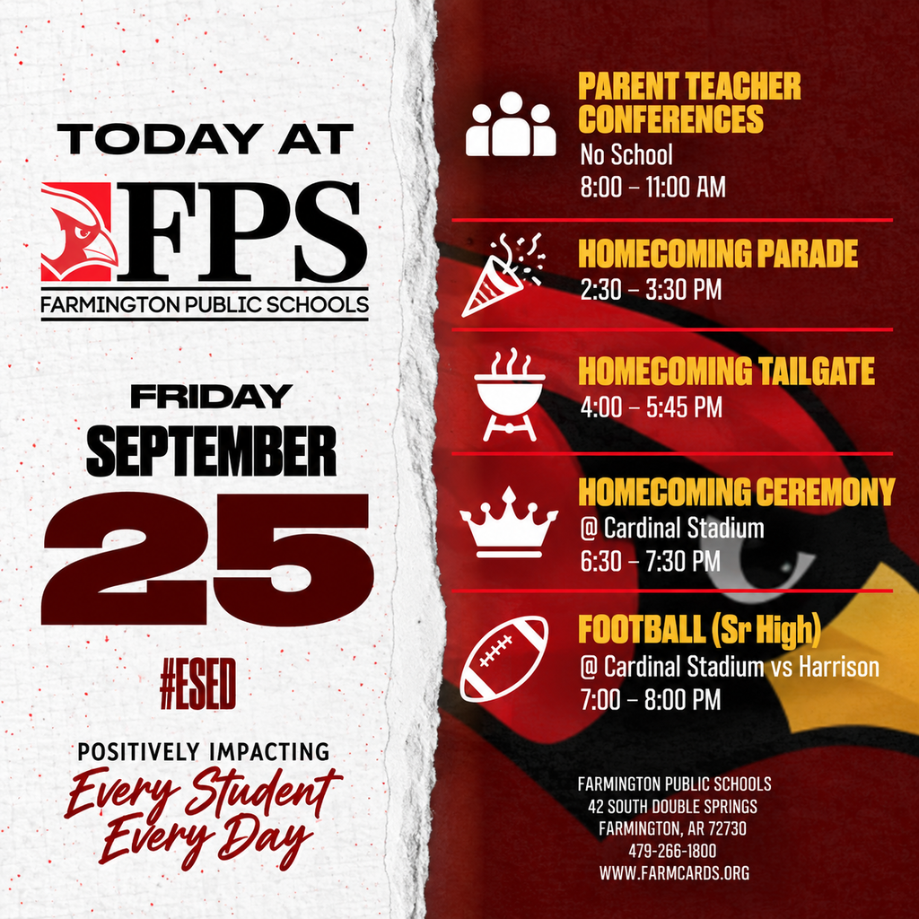 A promotional flyer features a date of September 25 with several events listed in a school setting.